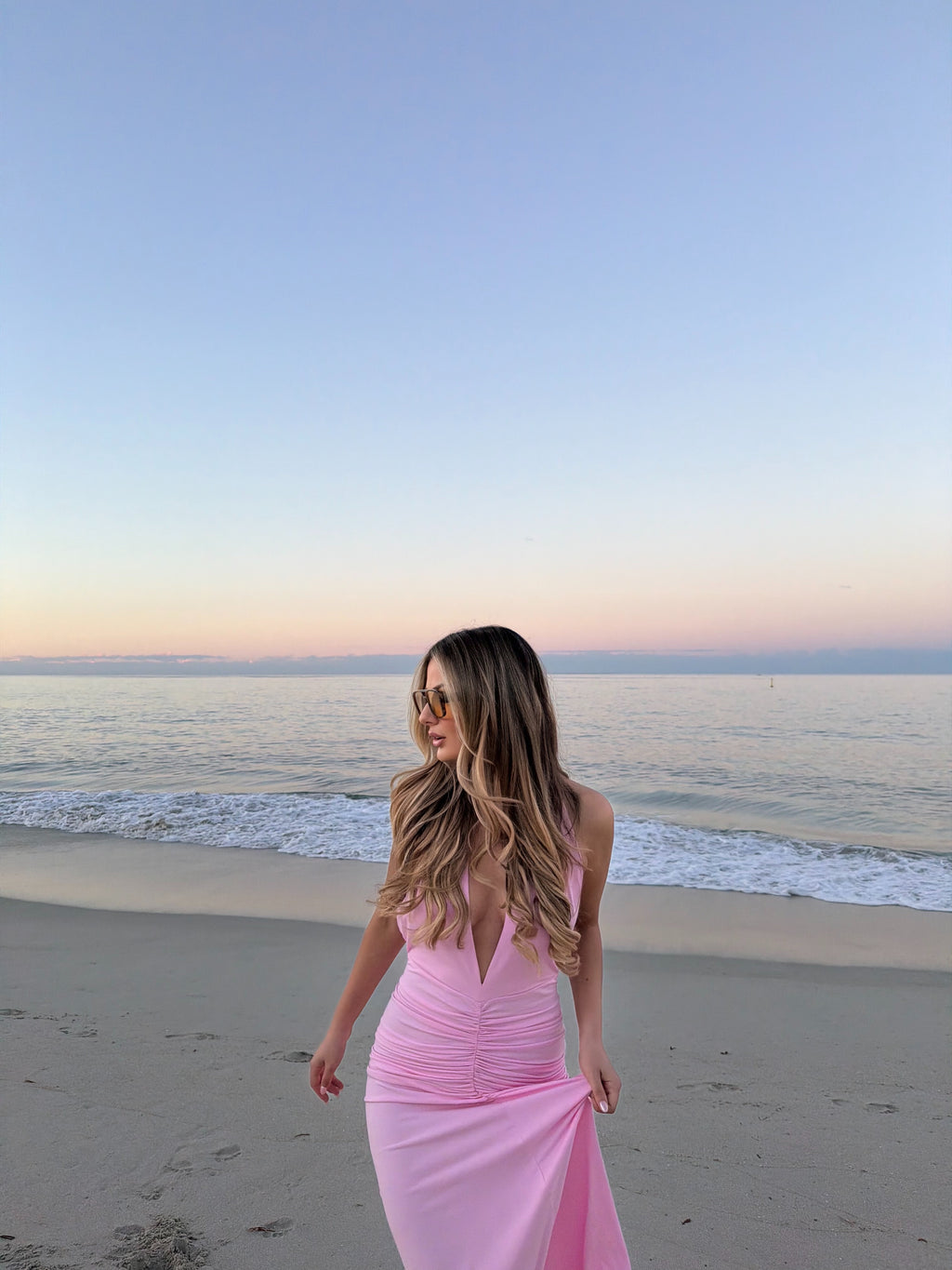 sirena dress pink Sirena Pink Pencil Dress Pink / S